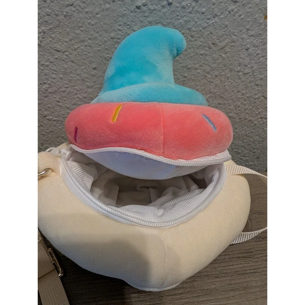 Squishmallows Plush Donut Wizard Hat Crossbody Purse Bag Linzy Toys Cute Kids